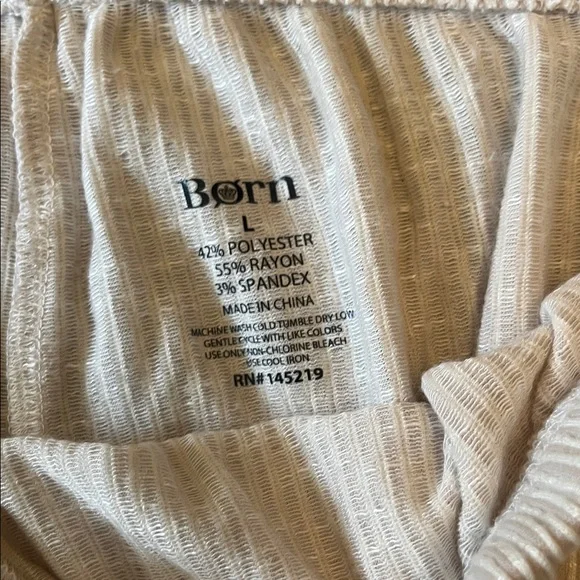 Born Women's Pajama Set - Cream Stripes - Picture 7 of 7